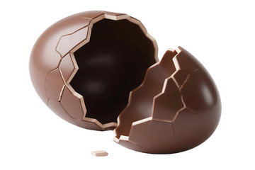 免抠破裂的巧克力蛋壳 