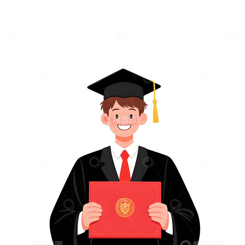 高清大图下载【趣麦麦图】毕业生主题插画16