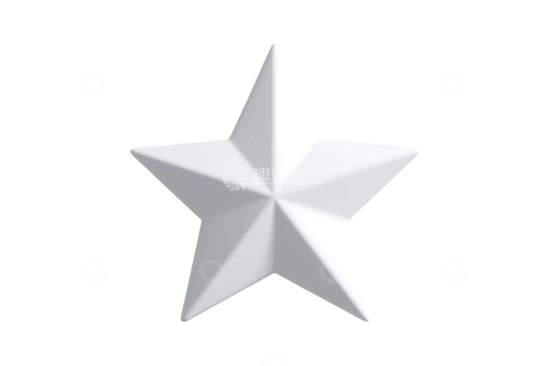 免抠立体星星装饰元素 