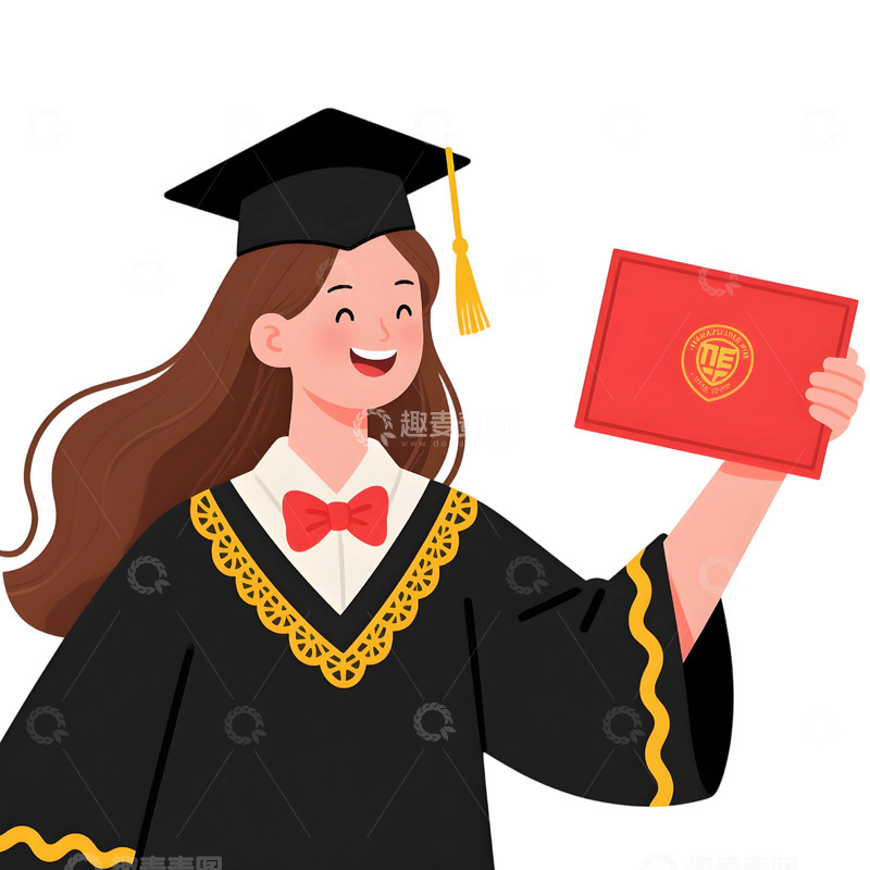 高清大图下载【趣麦麦图】毕业生主题插画1