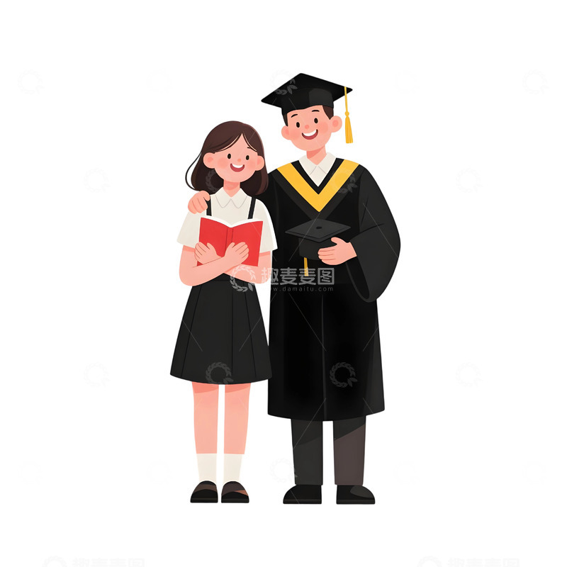高清大图下载【趣麦麦图】毕业生主题插画51