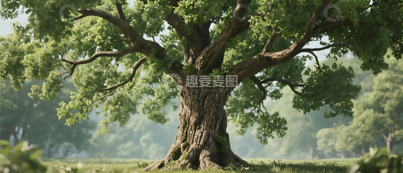 高清大图下载【趣麦麦图】-实拍古树森林