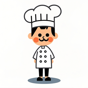 Q版卡通手绘厨师简笔画