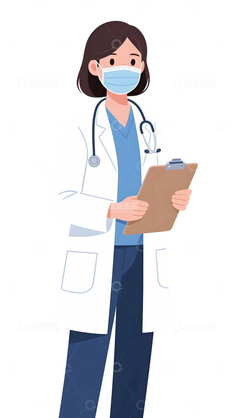 高清大图下载【趣麦麦图】医生人物主题插画4