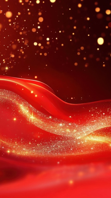 金色光点红色背景