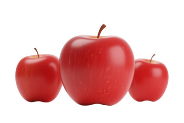 免抠红苹果果实分离在白色 1