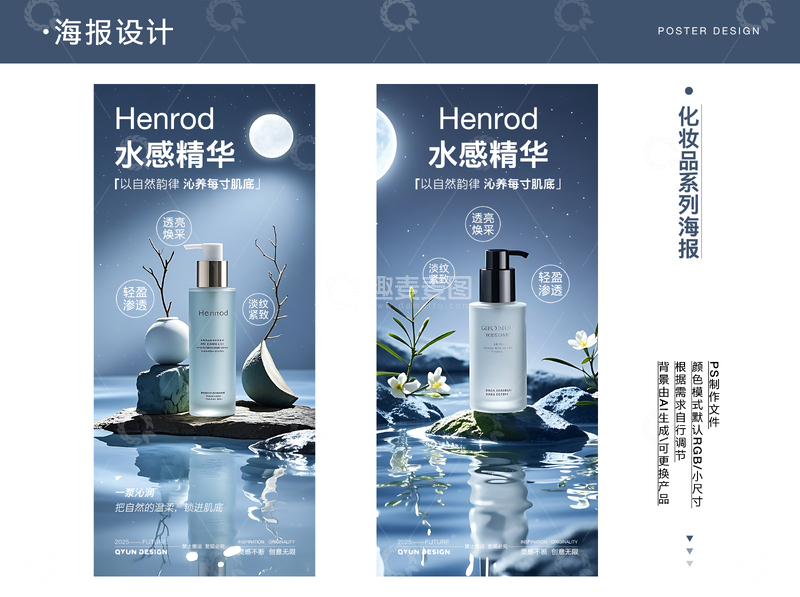 化妆品护肤系列海报