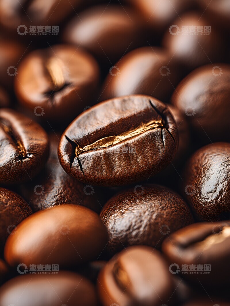 高清大图下载【趣麦麦图】咖啡豆微距摄影1