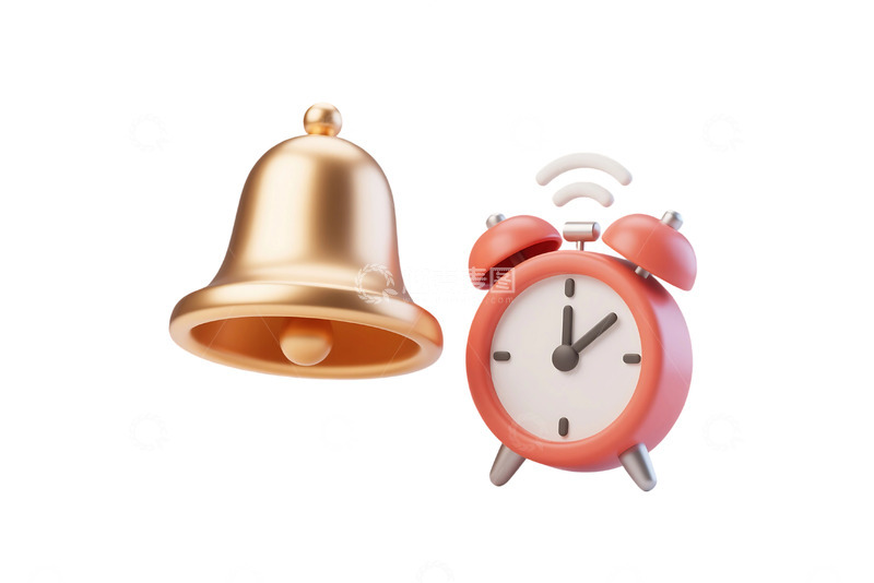 高清大图下载【趣麦麦图】免抠通知铃铛警报和闹钟图标 