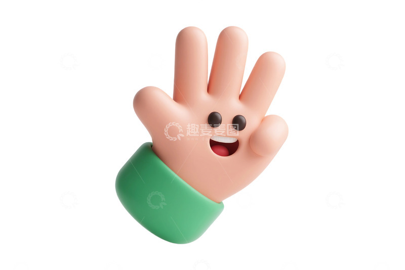 高清大图下载【趣麦麦图】-免抠设计卡通立体手势卡通 