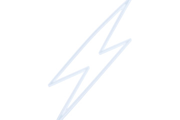 免抠闪电图案，透明背景独立展示 