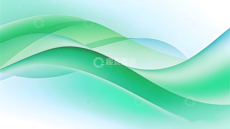高清大图下载【趣麦麦图】蓝绿色动感抽象线条背景