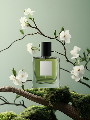 清新高级香水展示背景