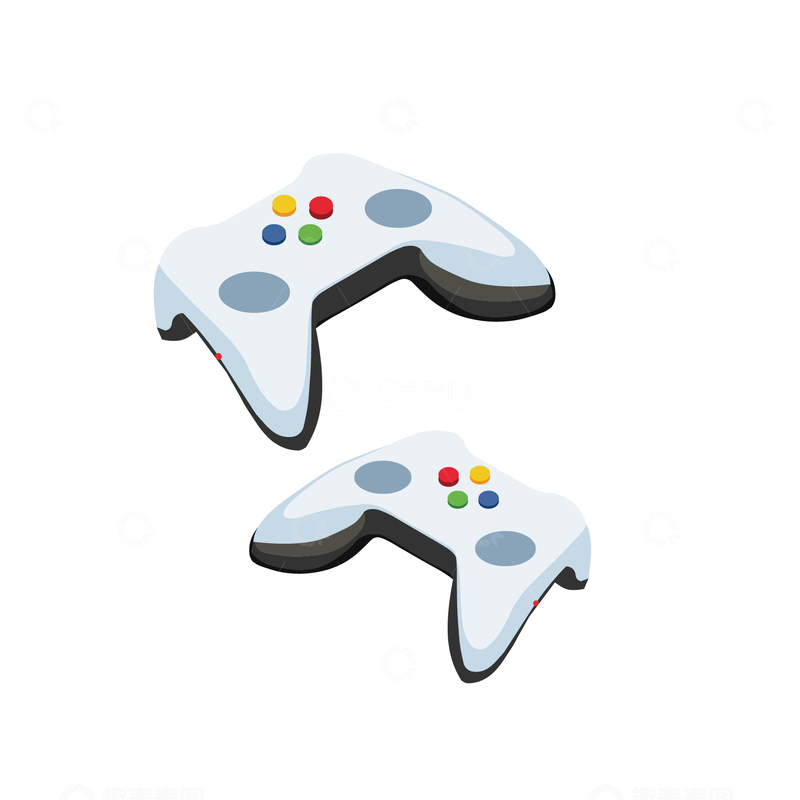 源文件下载【趣麦麦图】卡通风游戏手柄元素