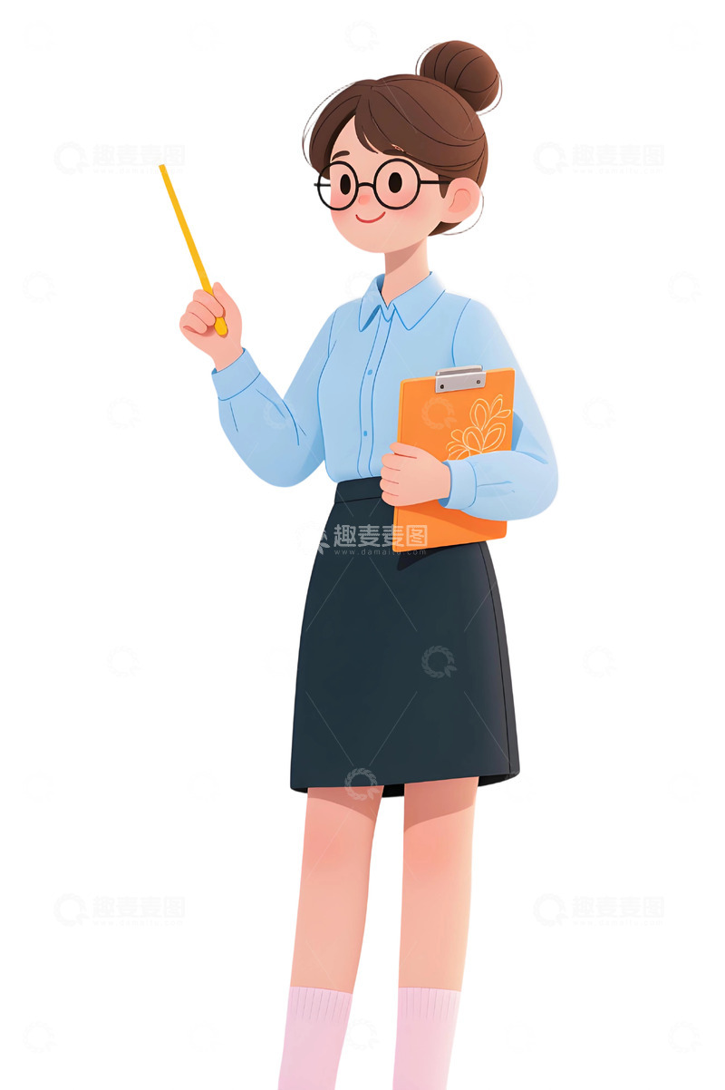 高清大图下载【趣麦麦图】教师人物插画主题30