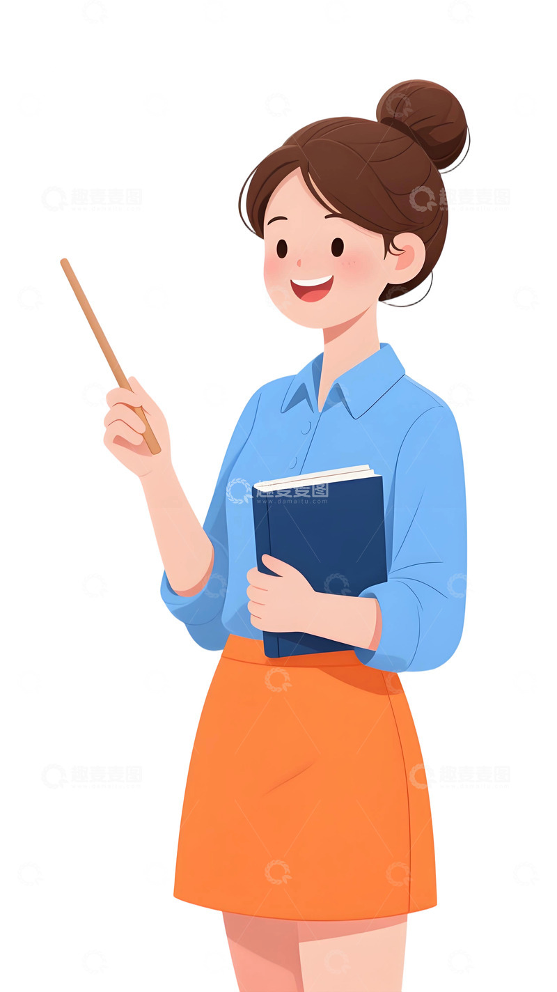 高清大图下载【趣麦麦图】教师人物插画主题58
