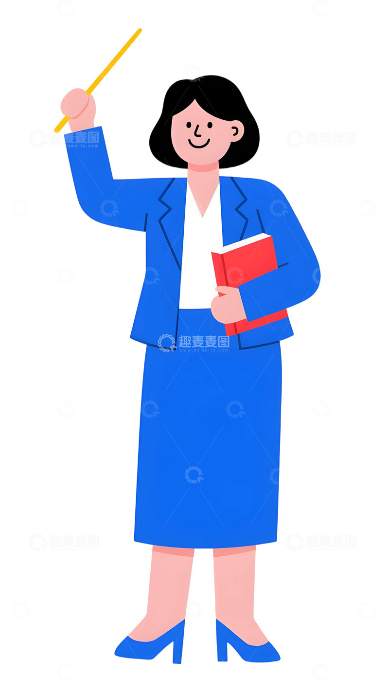 高清大图下载【趣麦麦图】教师人物插画主题43