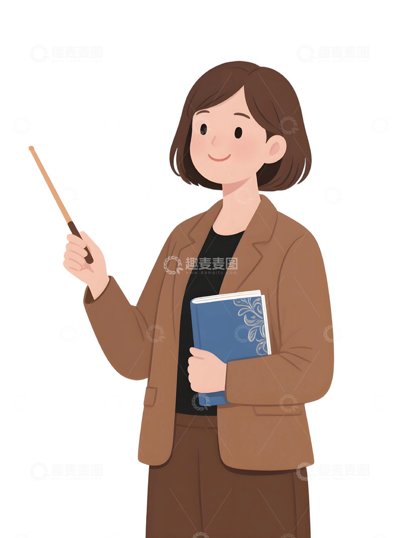 高清大图下载【趣麦麦图】教师人物插画主题32