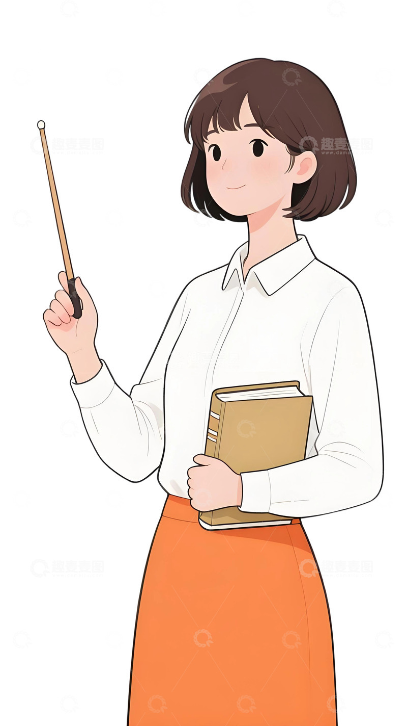 高清大图下载【趣麦麦图】教师人物插画主题22