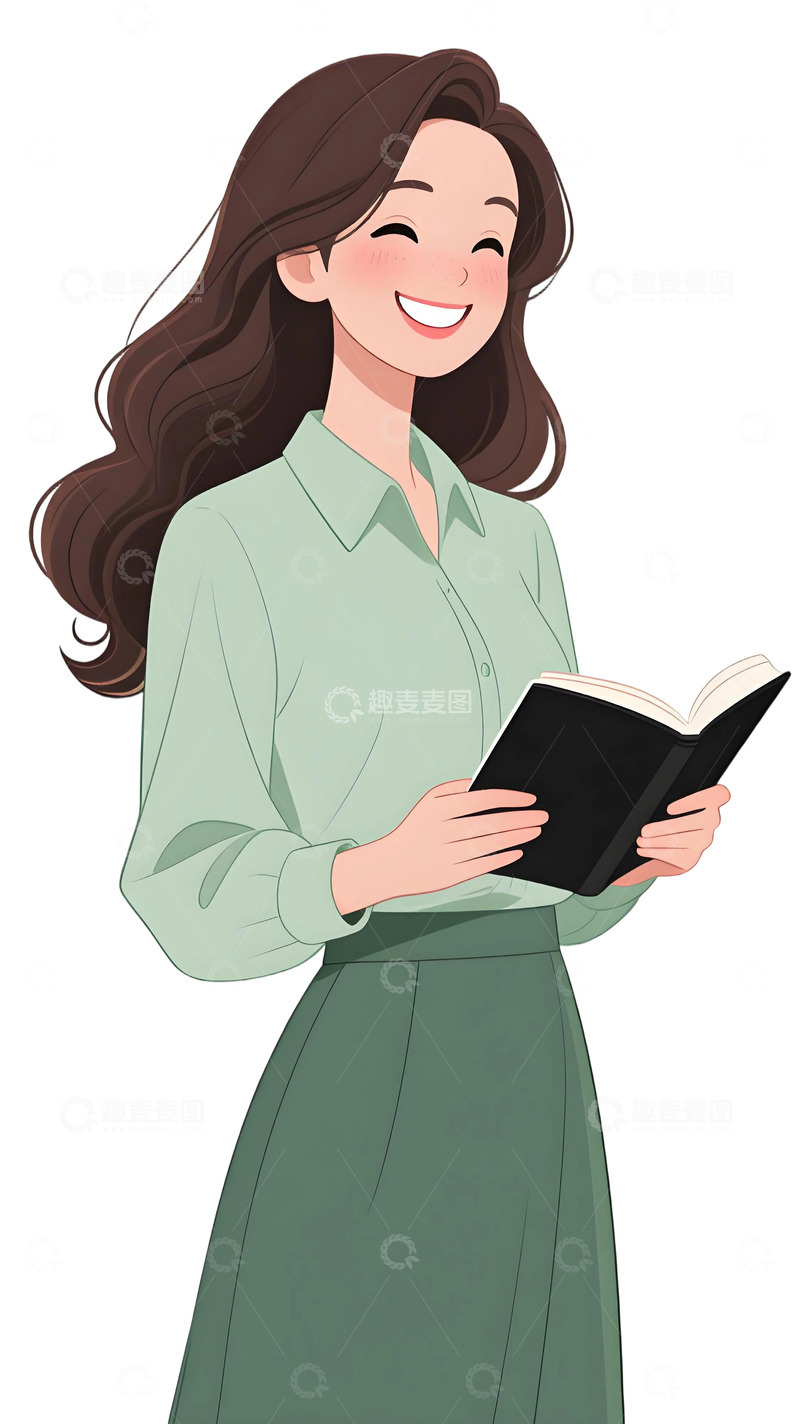 高清大图下载【趣麦麦图】教师人物插画主题68