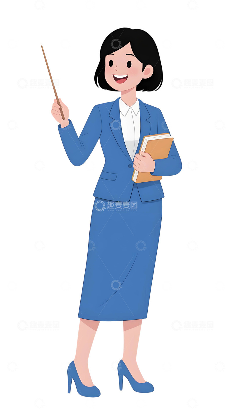 高清大图下载【趣麦麦图】教师人物插画主题42