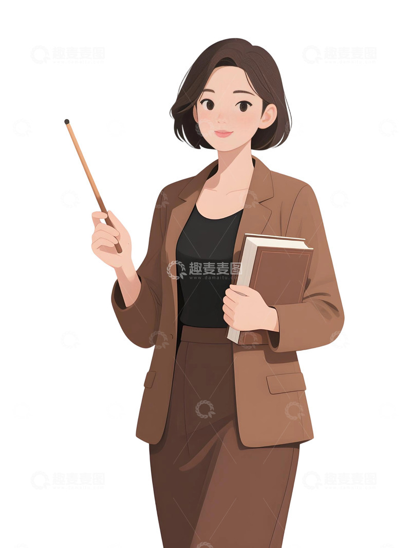 高清大图下载【趣麦麦图】教师人物插画主题33