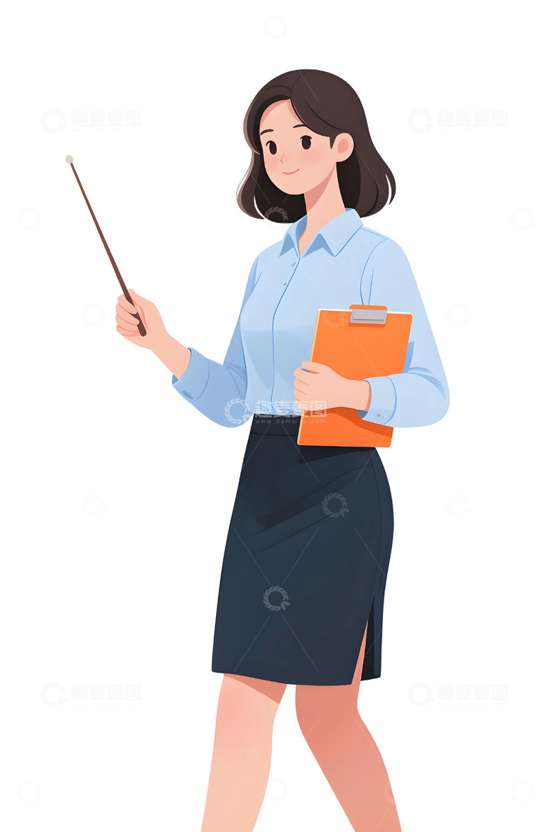 高清大图下载【趣麦麦图】教师人物插画主题27