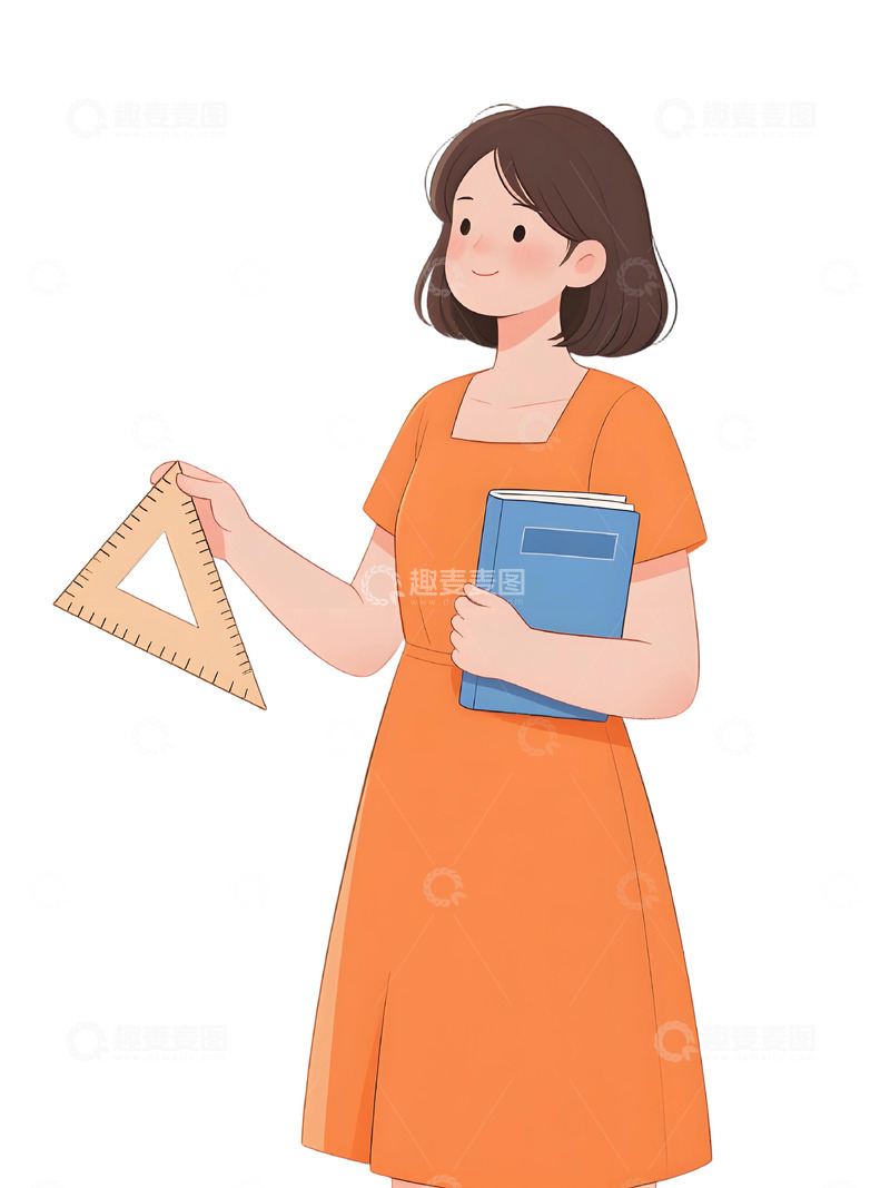 高清大图下载【趣麦麦图】教师人物插画主题50