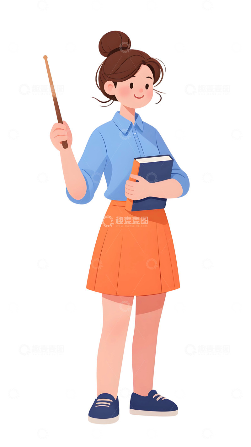高清大图下载【趣麦麦图】教师人物插画主题56