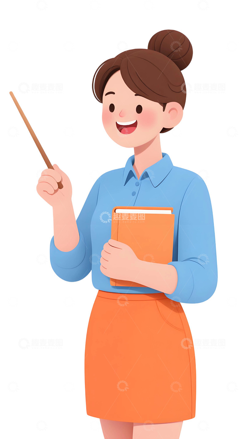高清大图下载【趣麦麦图】教师人物插画主题57