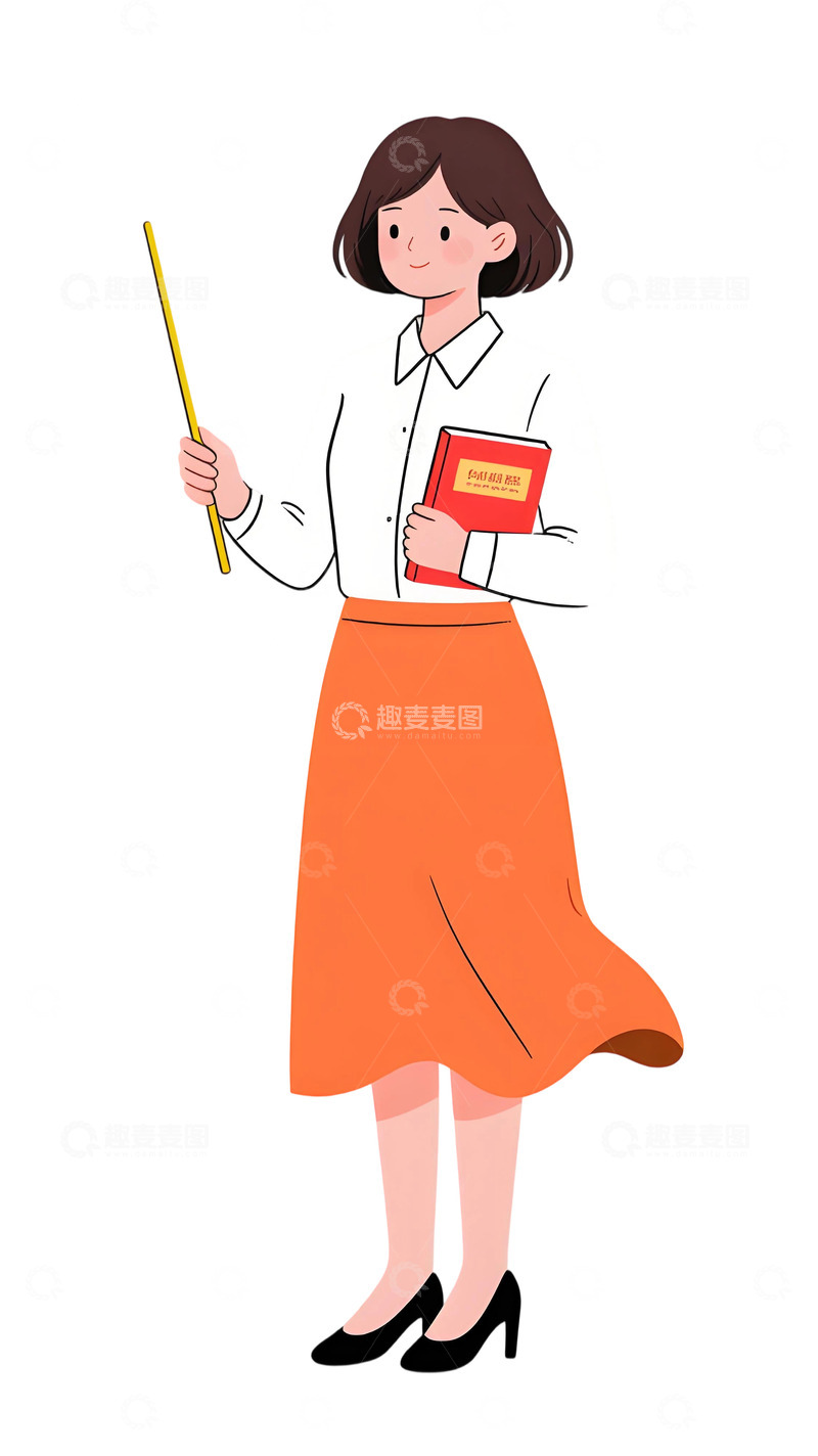 高清大图下载【趣麦麦图】教师人物插画主题24