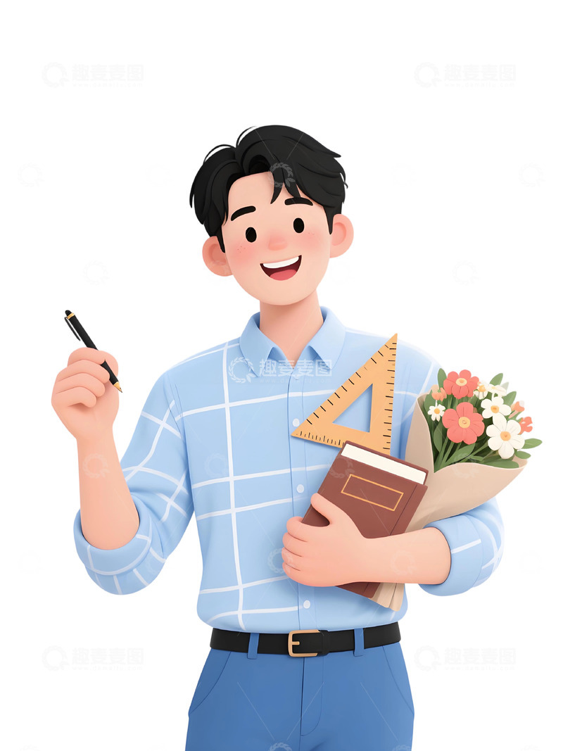 高清大图下载【趣麦麦图】教师人物插画主题4