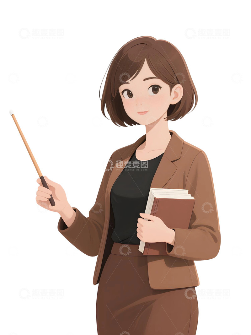 高清大图下载【趣麦麦图】教师人物插画主题34