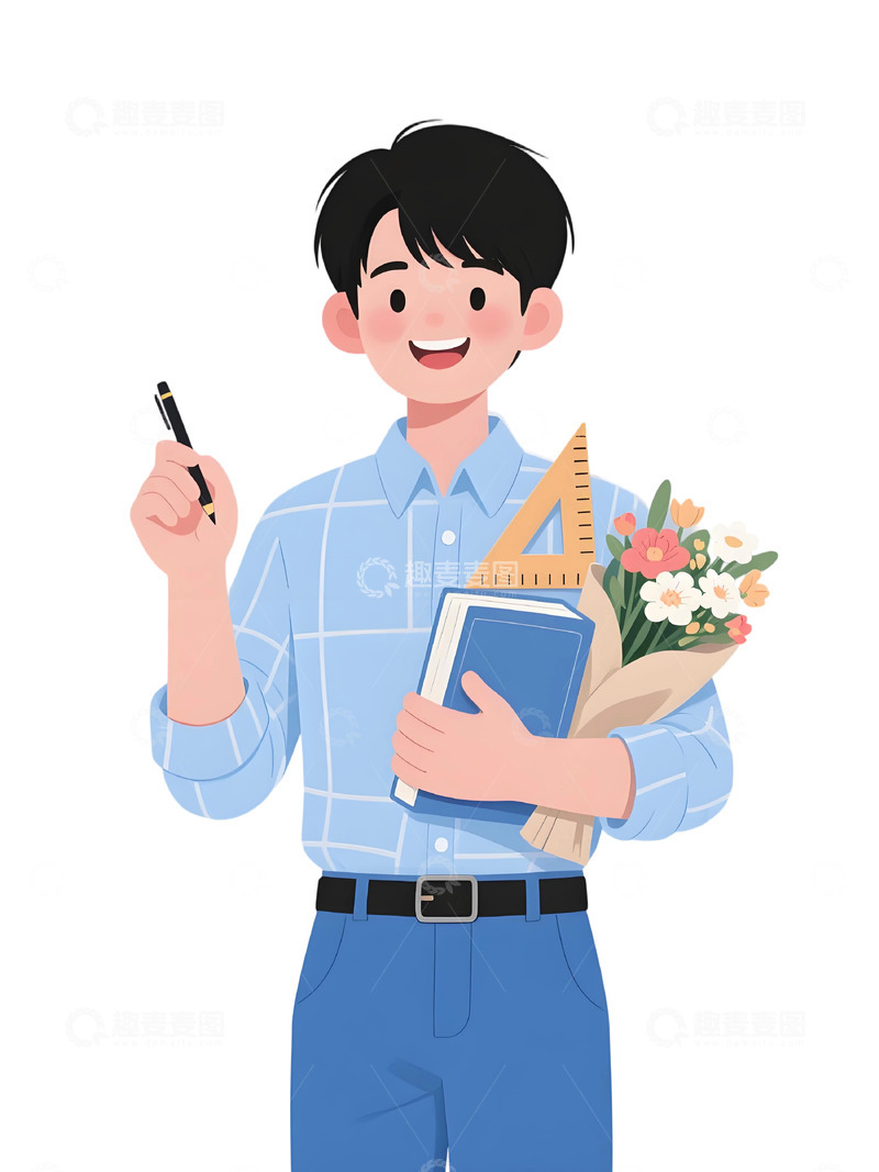高清大图下载【趣麦麦图】教师人物插画主题3