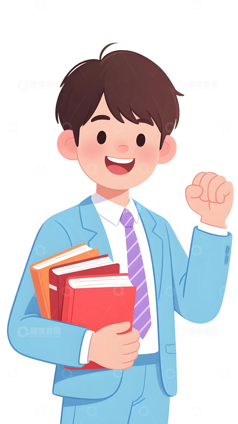 高清大图下载【趣麦麦图】教师人物插画主题39