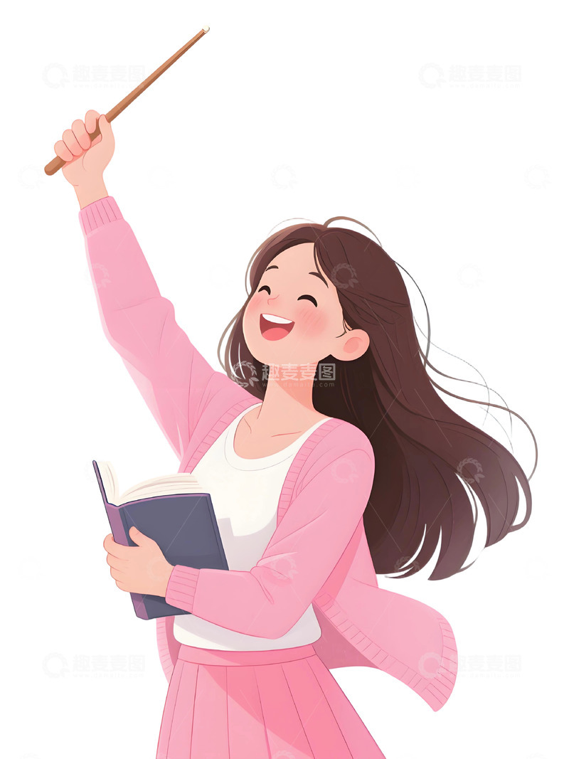 高清大图下载【趣麦麦图】教师人物插画主题517