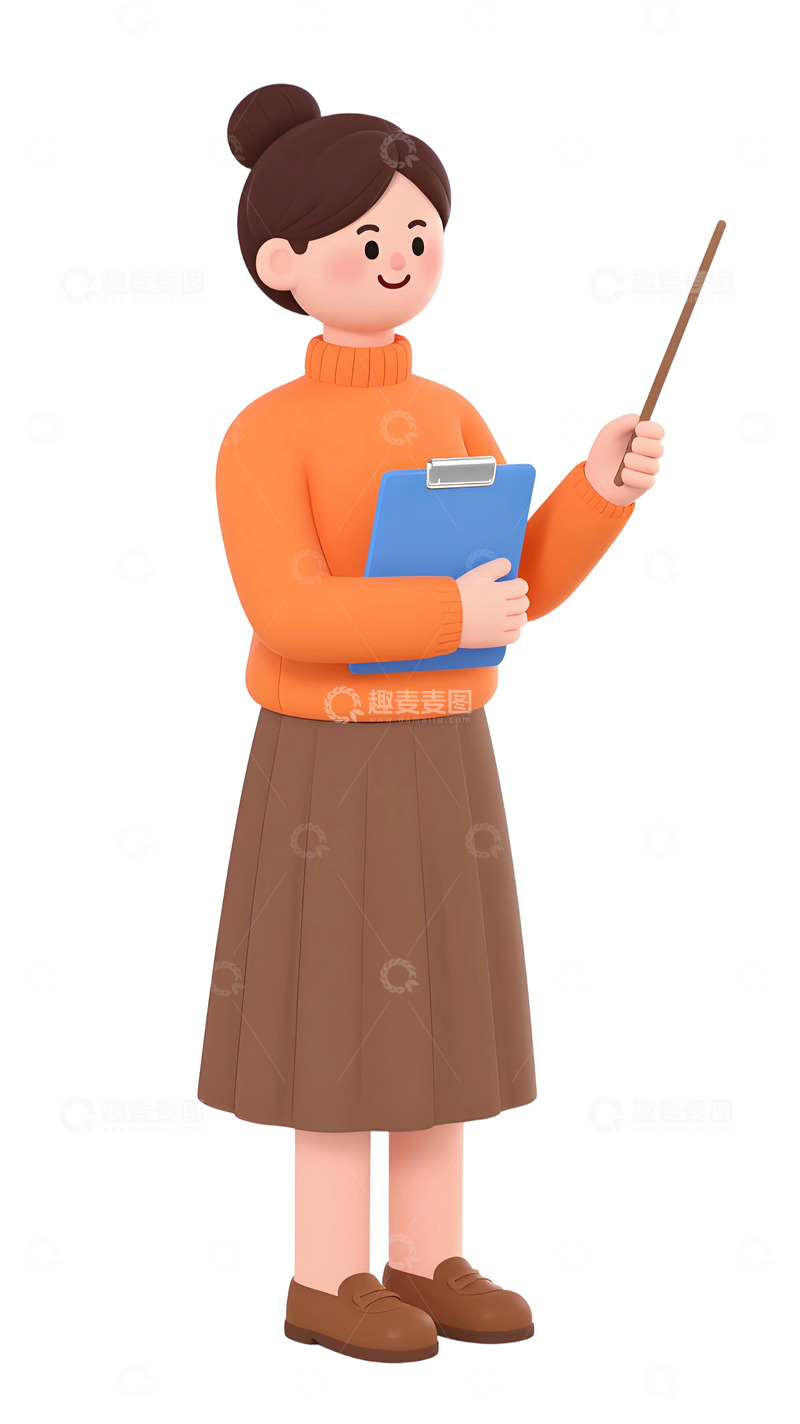 高清大图下载【趣麦麦图】教师人物插画主题100