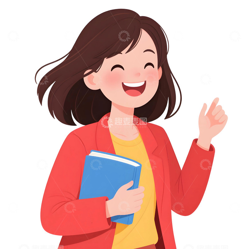 高清大图下载【趣麦麦图】教师人物插画主题418