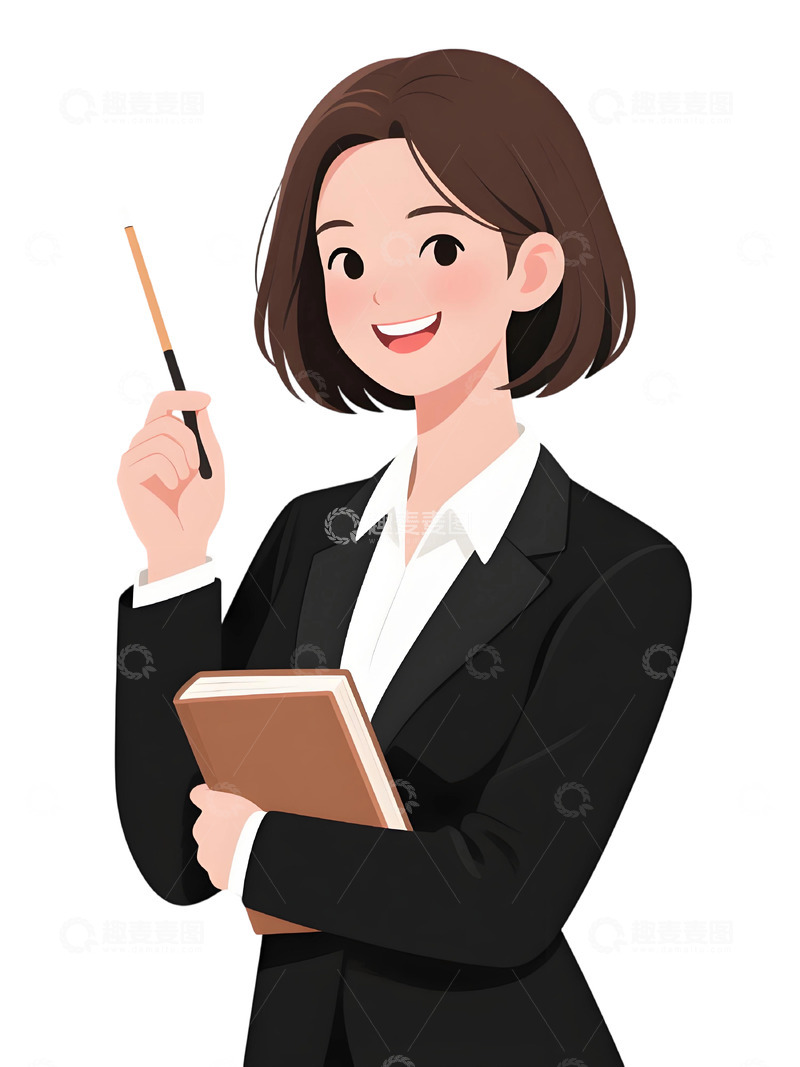 高清大图下载【趣麦麦图】教师人物插画素材4