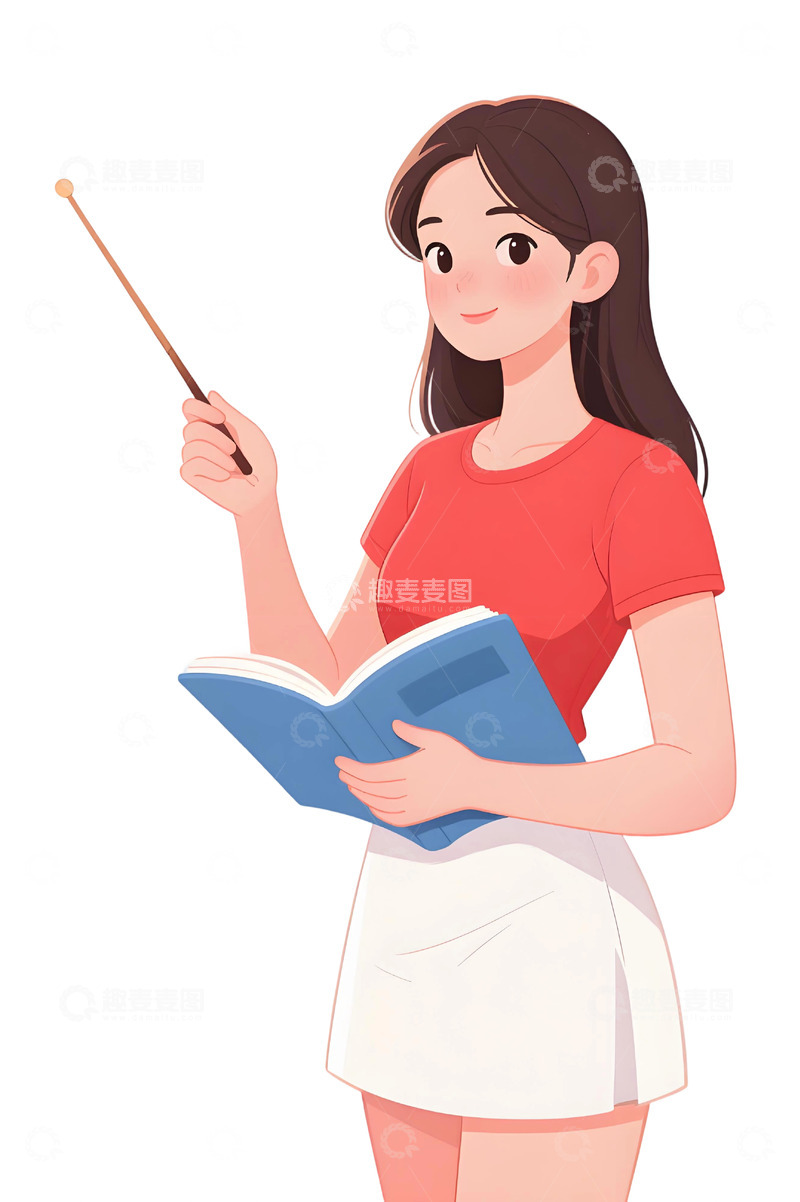 高清大图下载【趣麦麦图】教师人物插画主题216