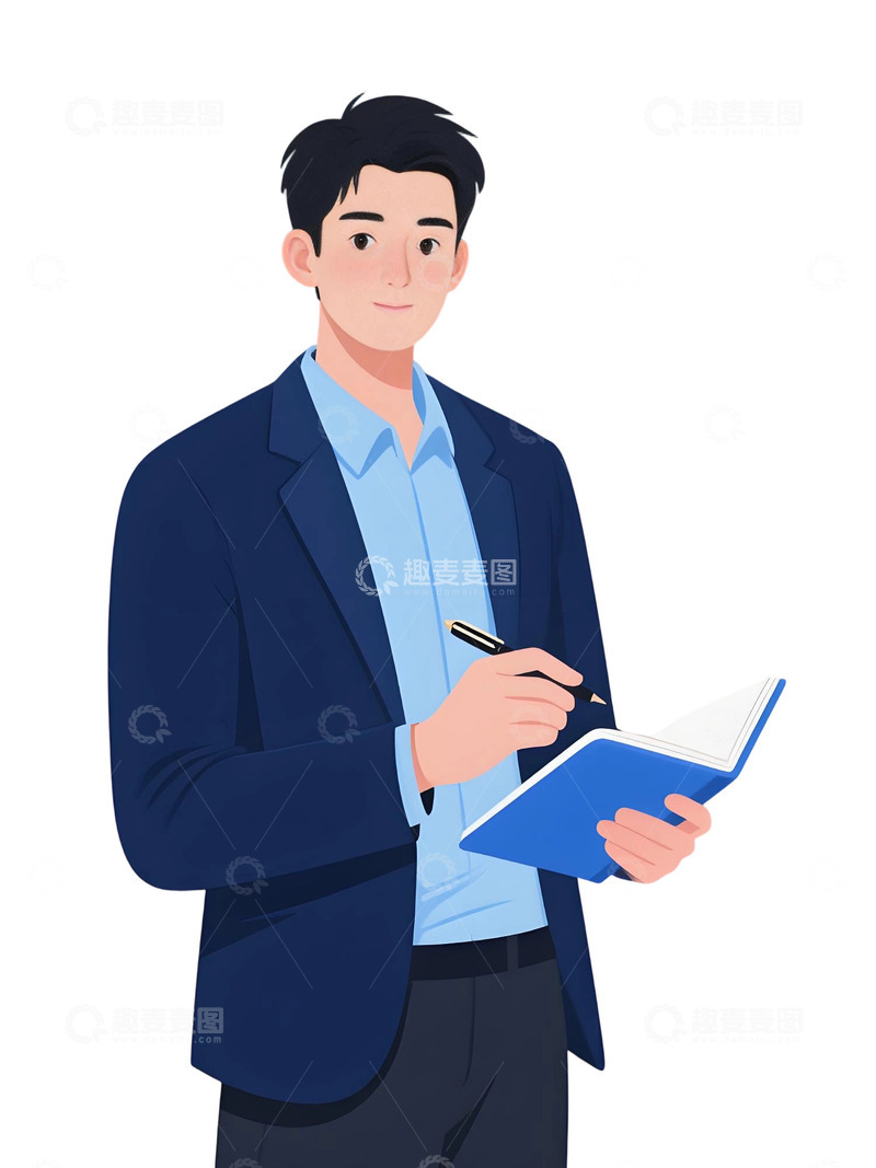 高清大图下载【趣麦麦图】教师人物插画主题223