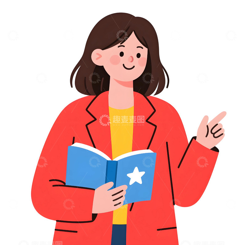 高清大图下载【趣麦麦图】教师人物插画主题419
