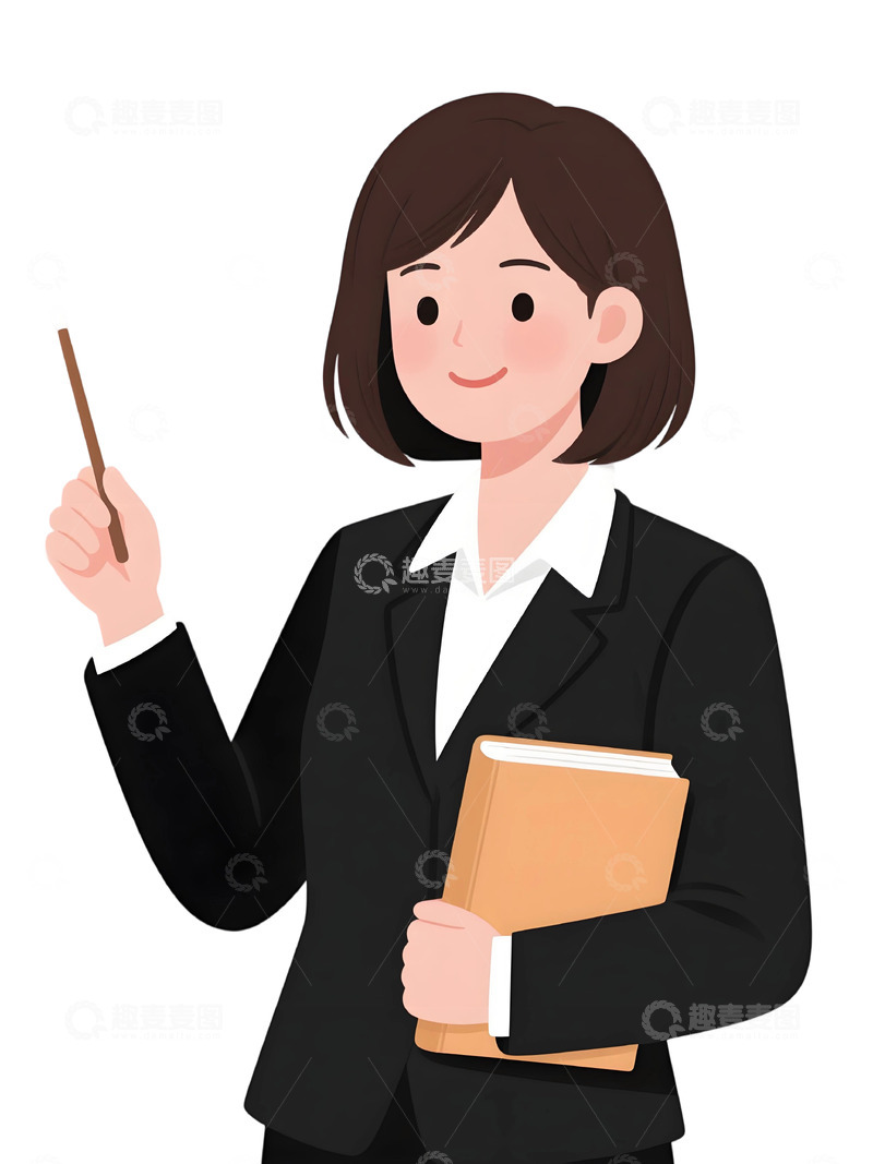高清大图下载【趣麦麦图】教师人物插画素材2