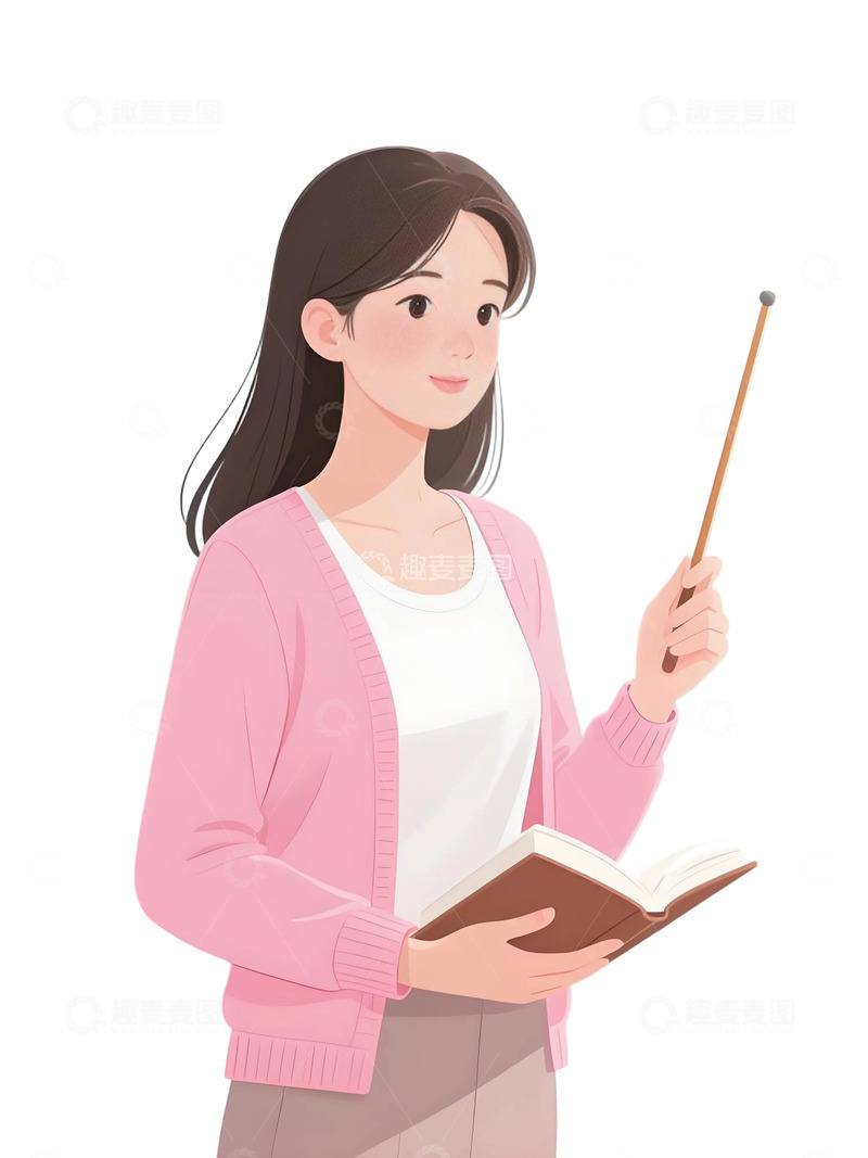 高清大图下载【趣麦麦图】教师人物插画主题600