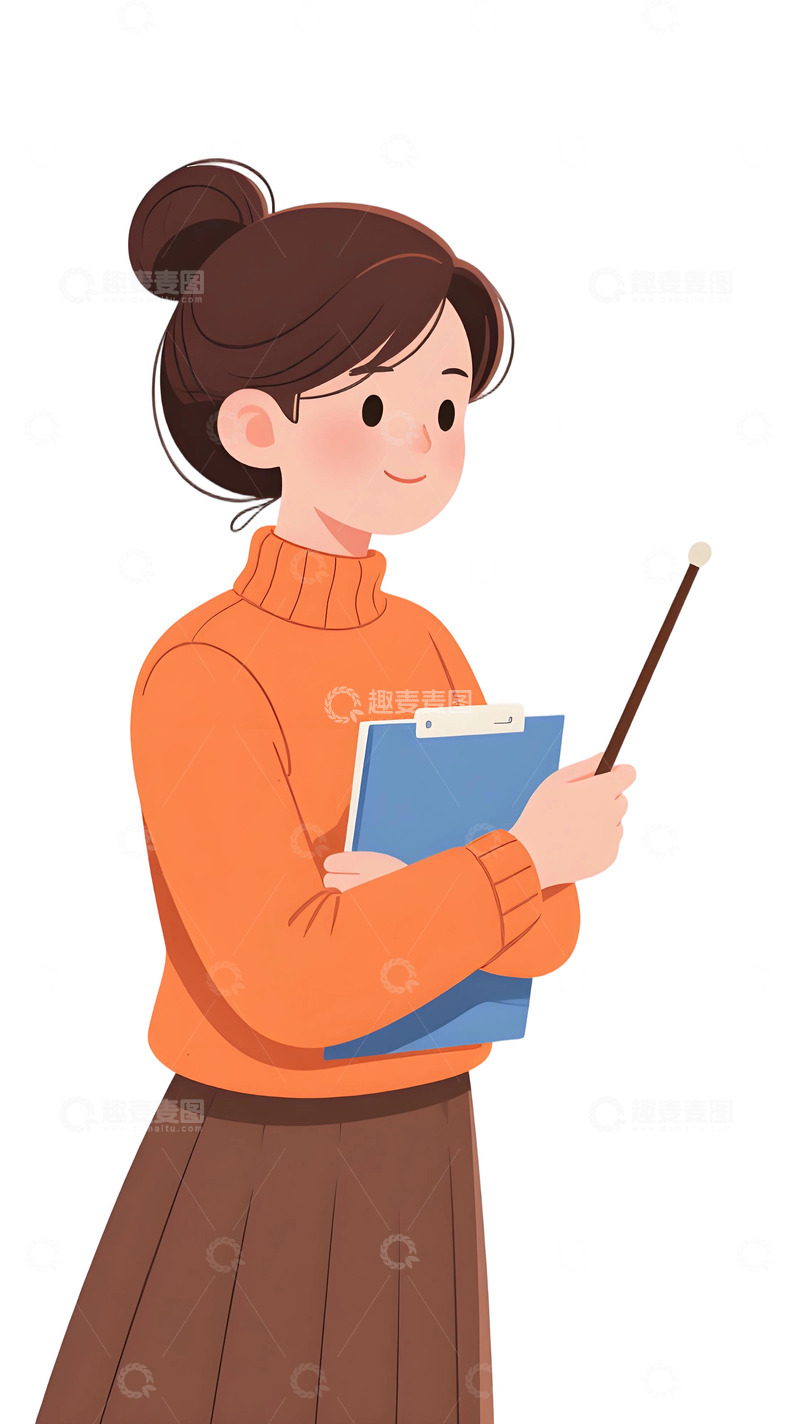 高清大图下载【趣麦麦图】教师人物插画主题95