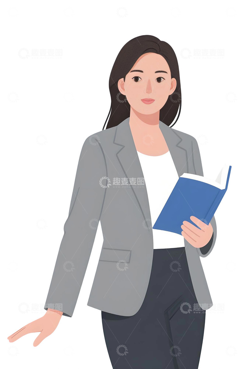 高清大图下载【趣麦麦图】教师人物插画主题117