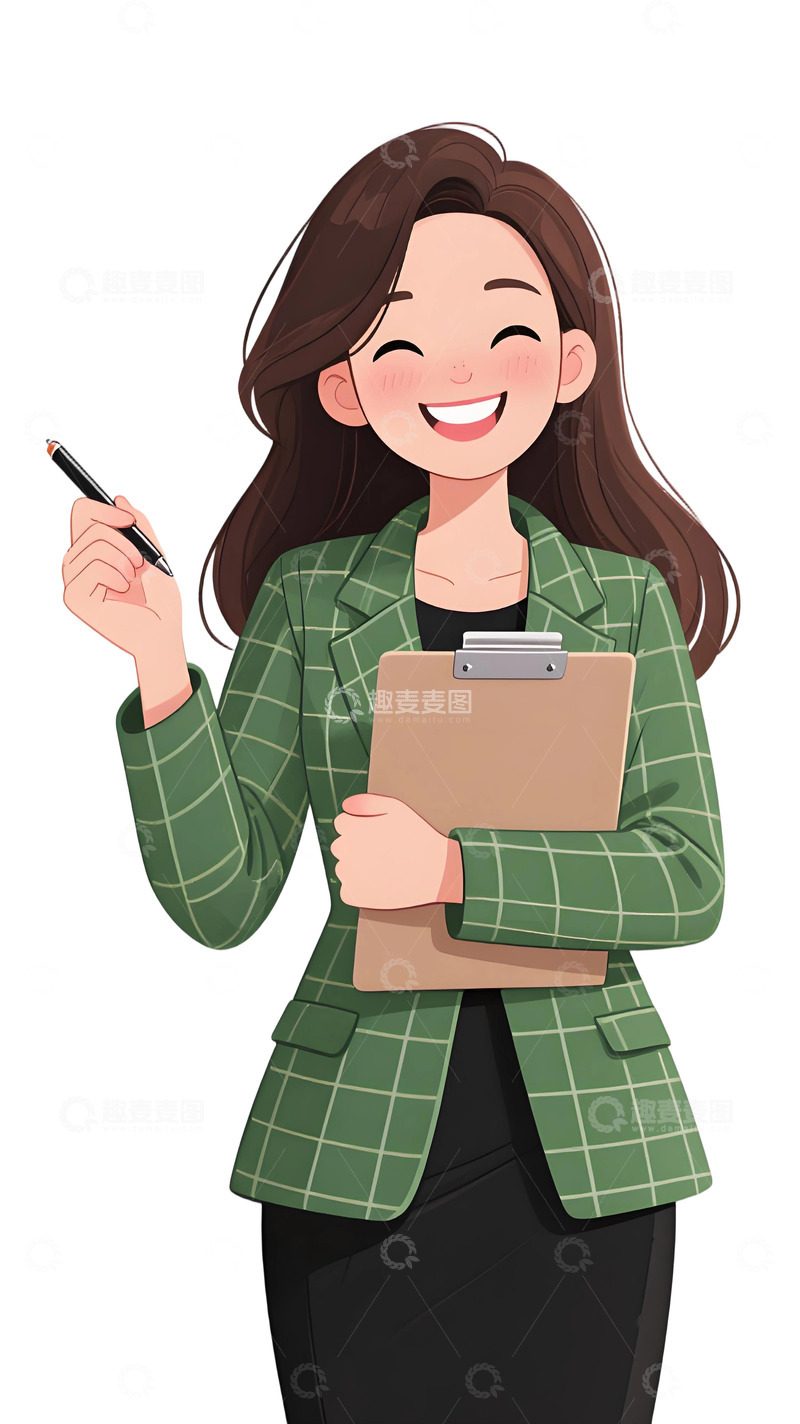 高清大图下载【趣麦麦图】教师人物插画主题318