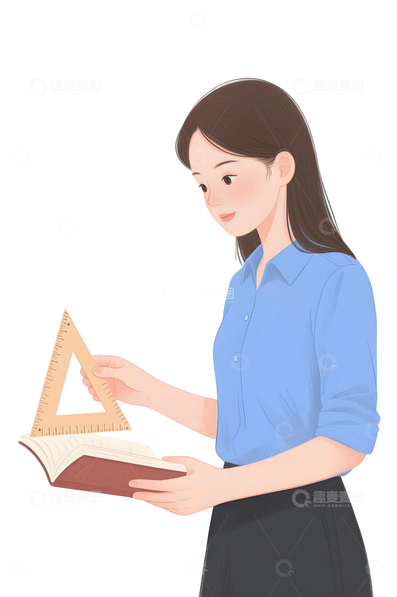 高清大图下载【趣麦麦图】教师人物插画主题525
