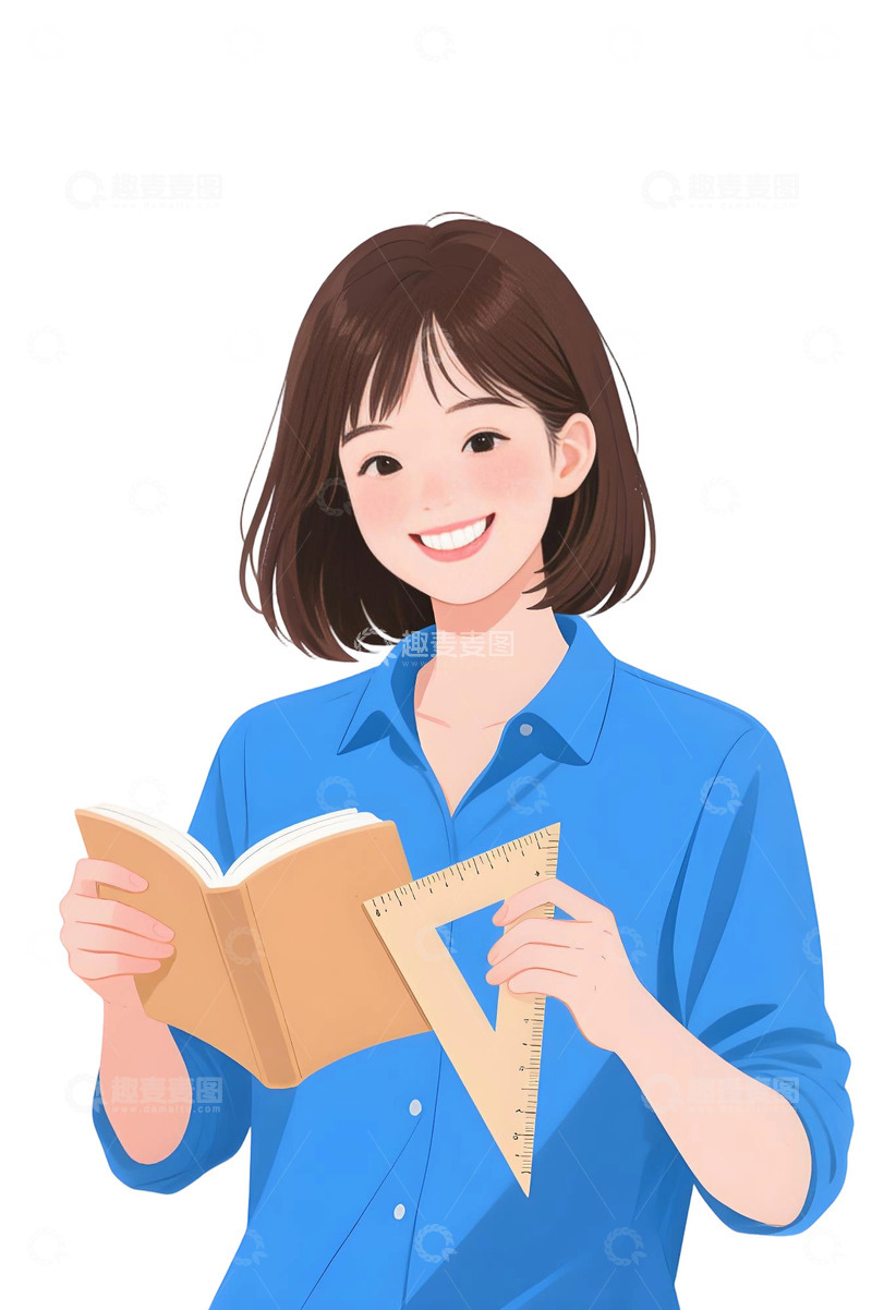 高清大图下载【趣麦麦图】教师人物插画主题521