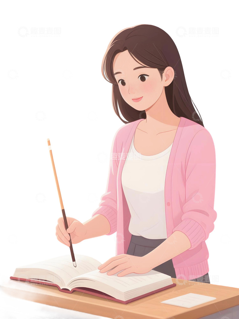 高清大图下载【趣麦麦图】教师人物插画主题516